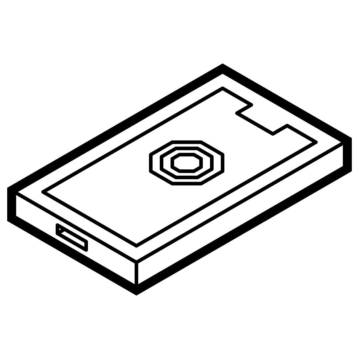 isometric line style touchscreen icon