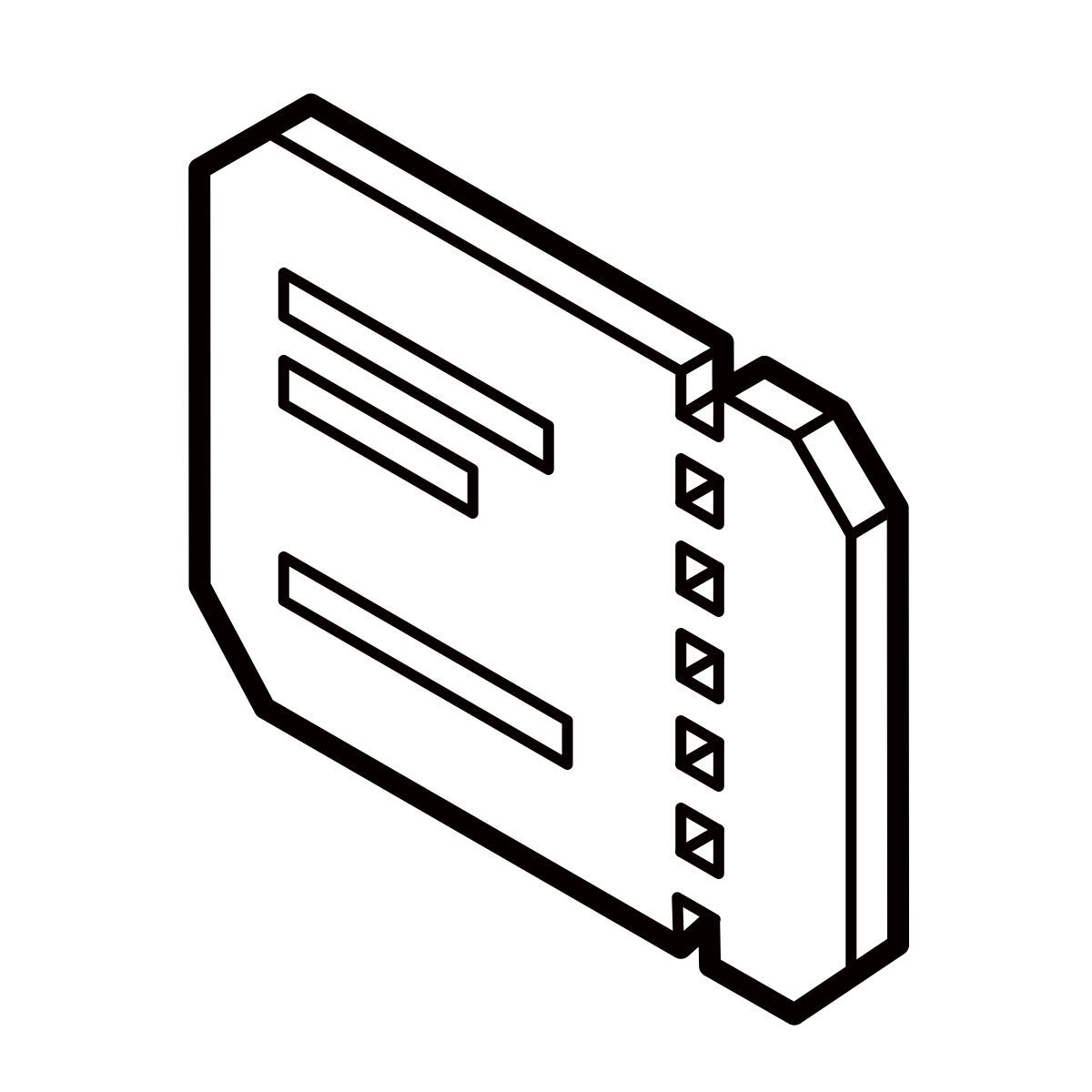 isometric line style 火车票 icon