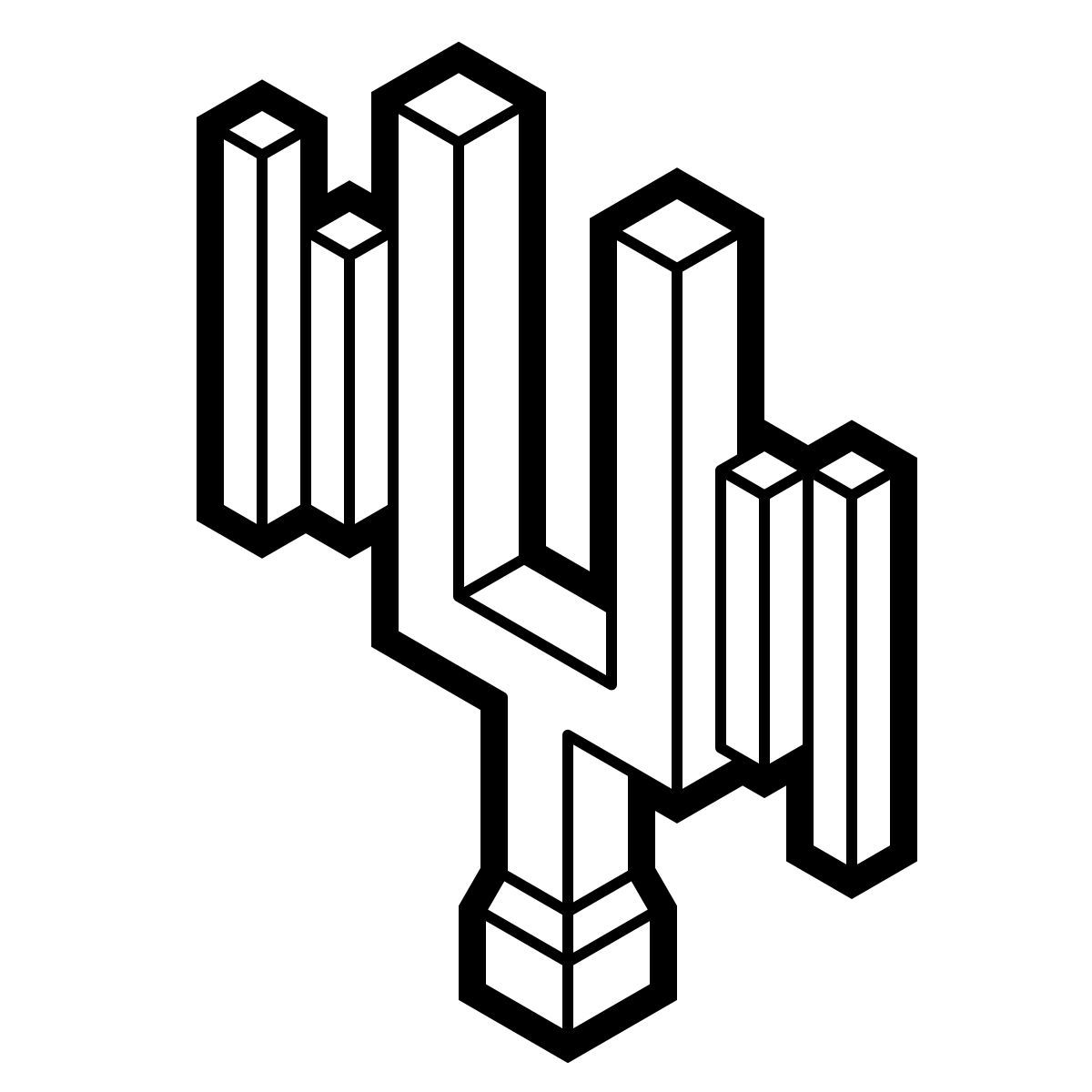 isometric line style 소리굽쇠 icon
