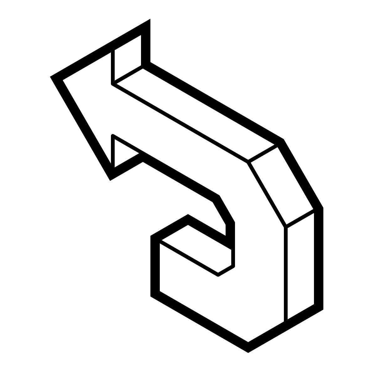 isometric line style 撤销 icon