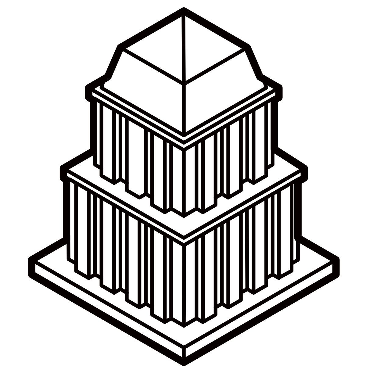 isometric line style us kapitol icon