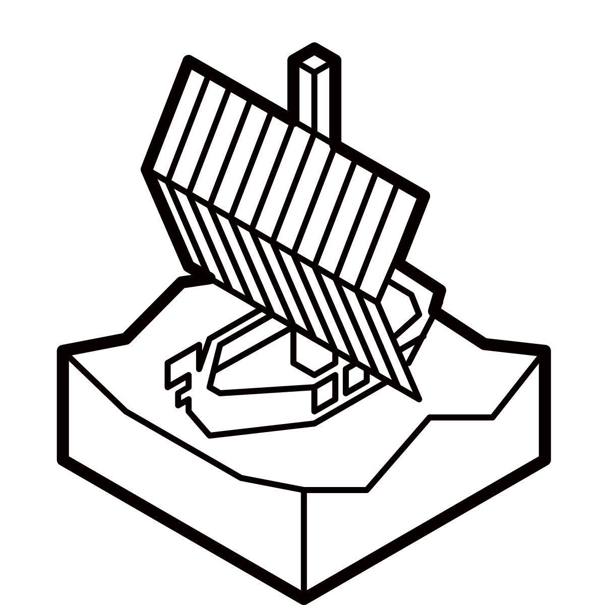 isometric line style 海盗船 icon
