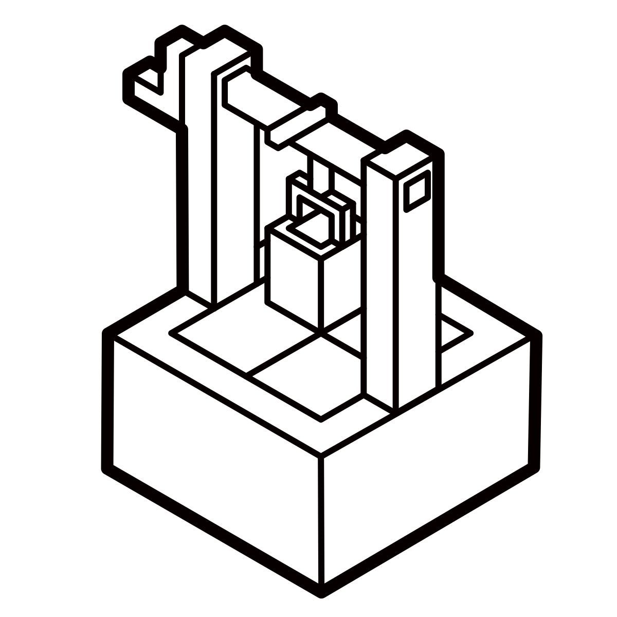 isometric line style 잘 icon