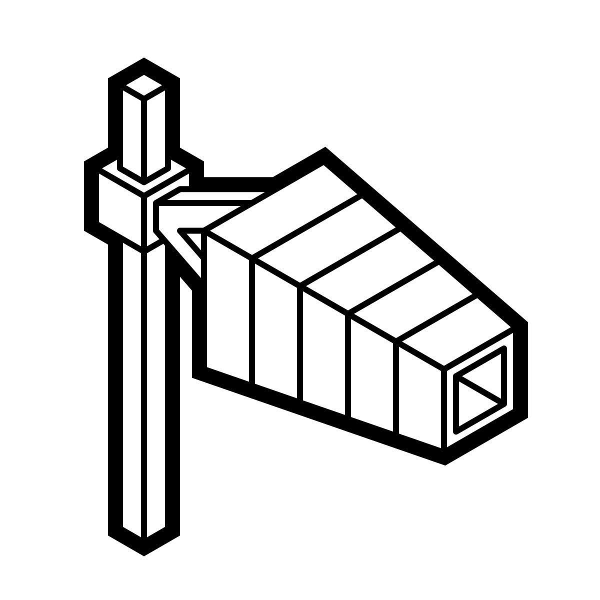 isometric line style windsock icon