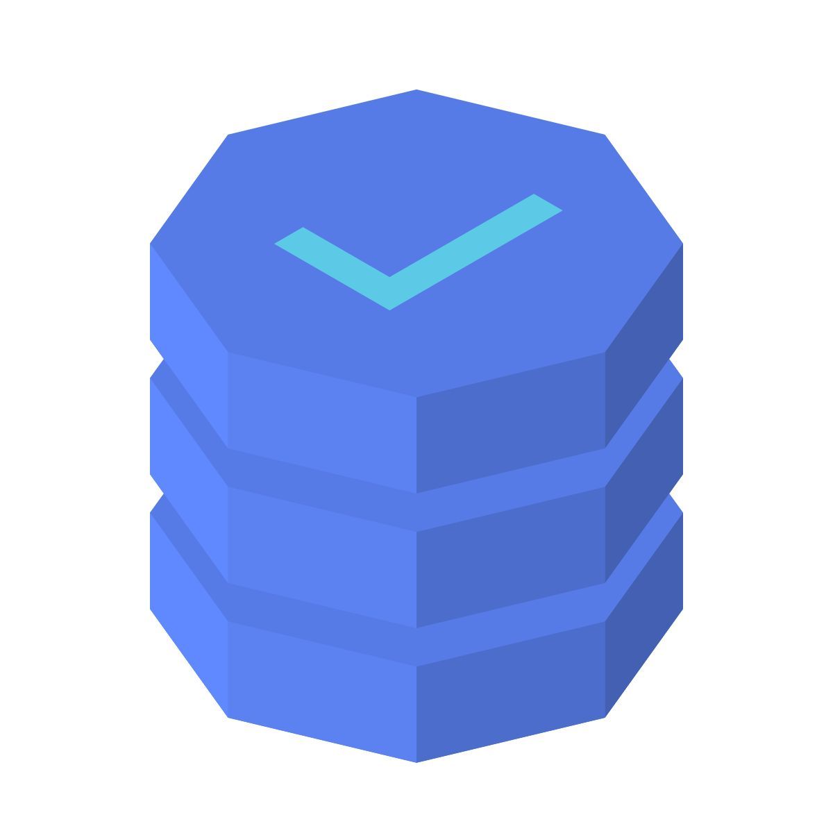 isometric color style database view icon