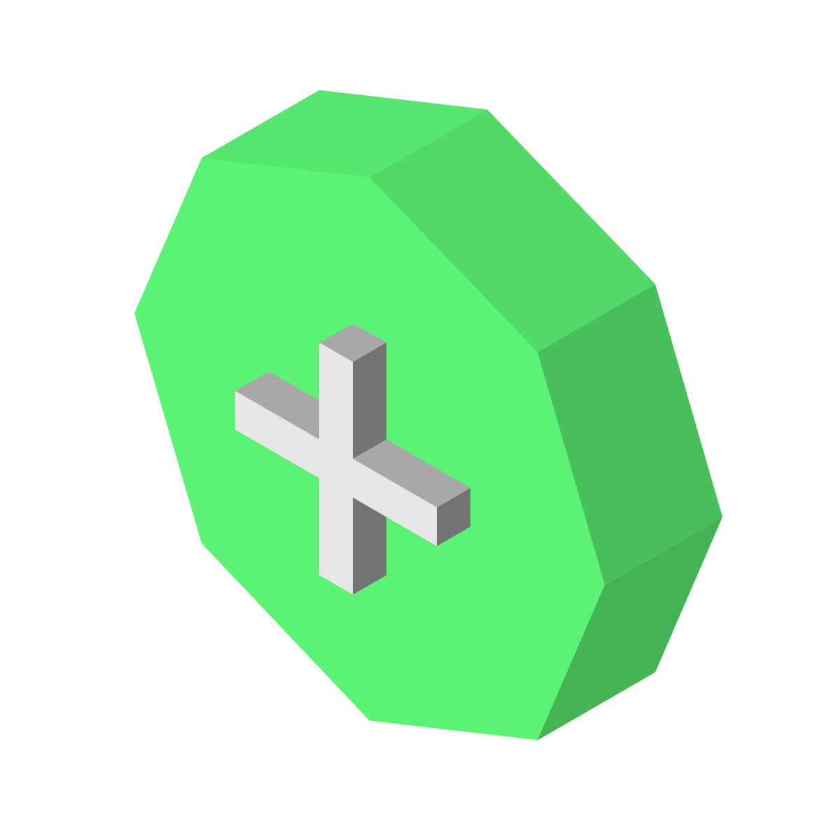 isometric color style add icon