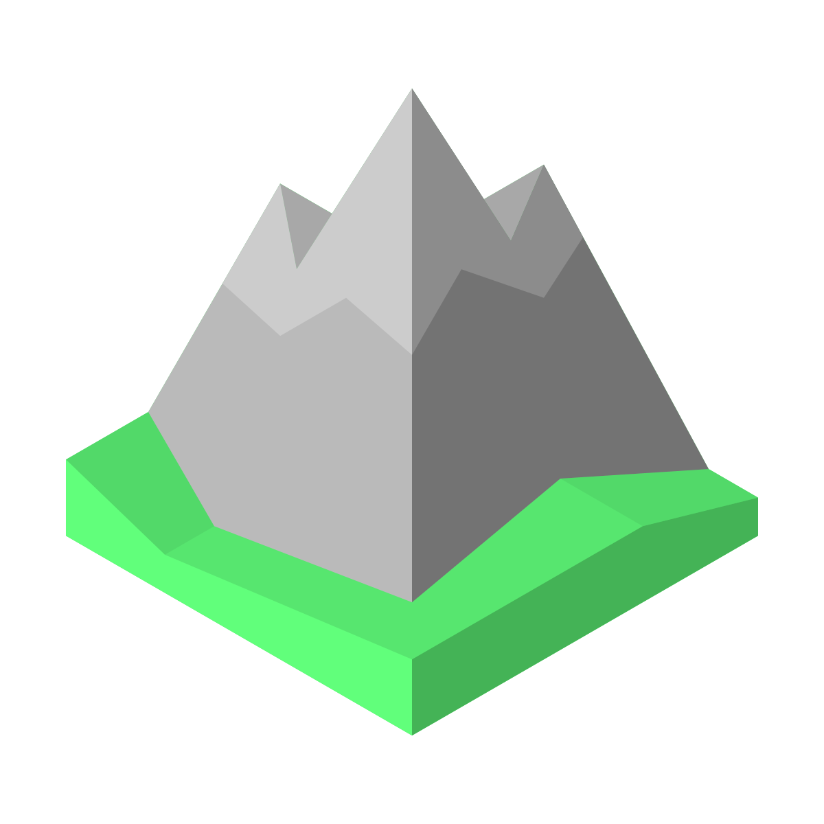 isometric color style alps icon