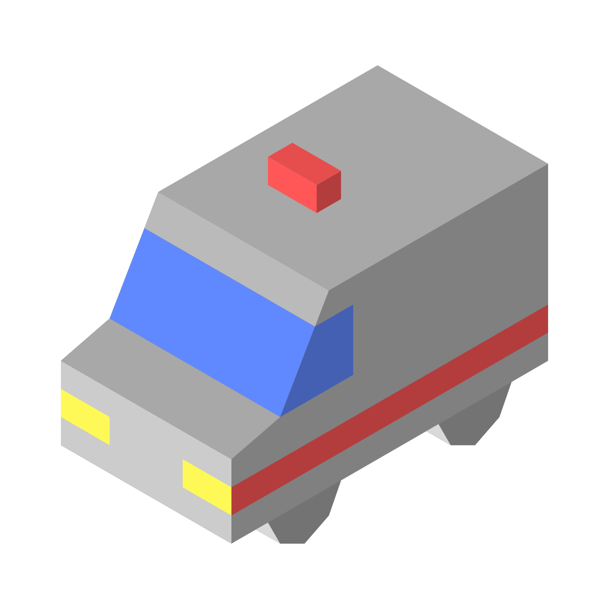 isometric color style ambulance icon