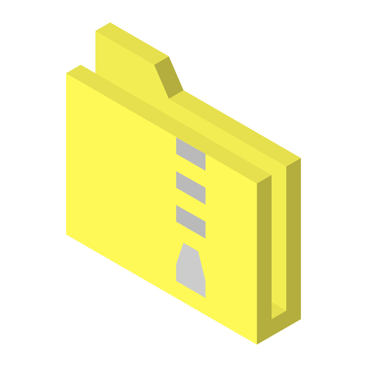isometric color style archive folder icon
