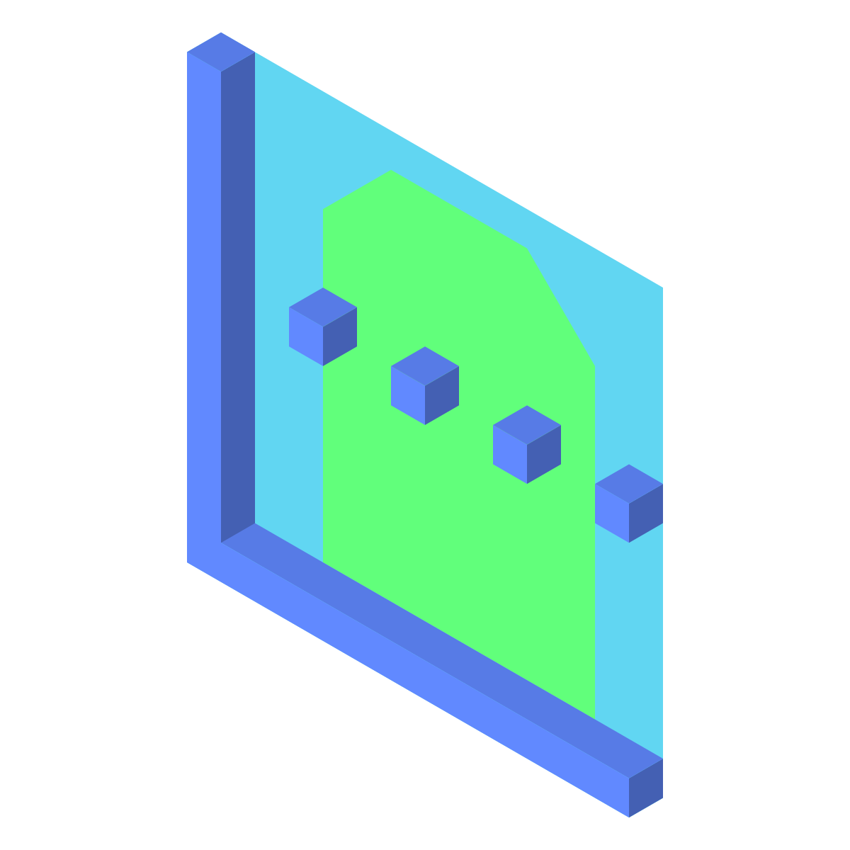 isometric color style average value icon