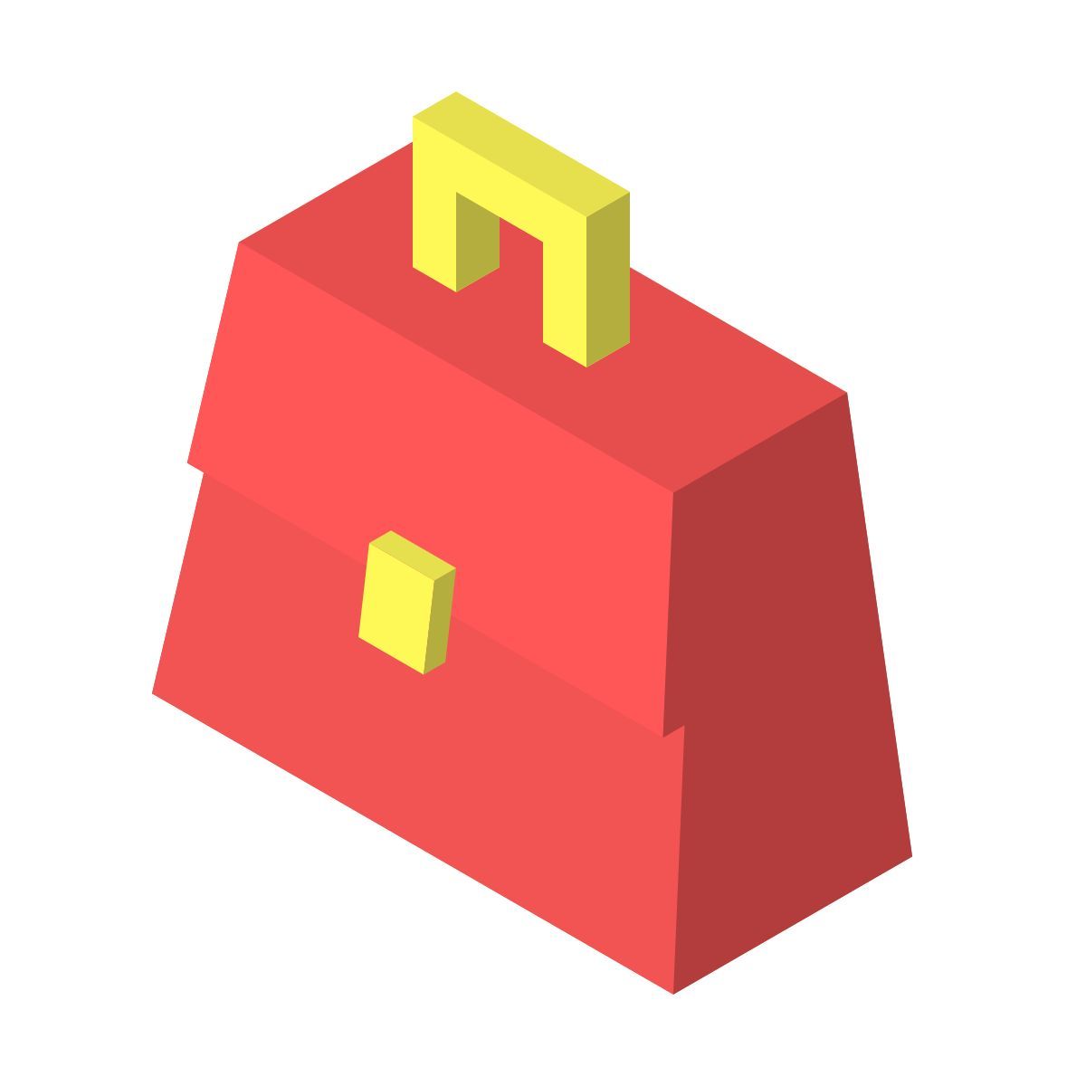 isometric color style tasche vorderansicht icon