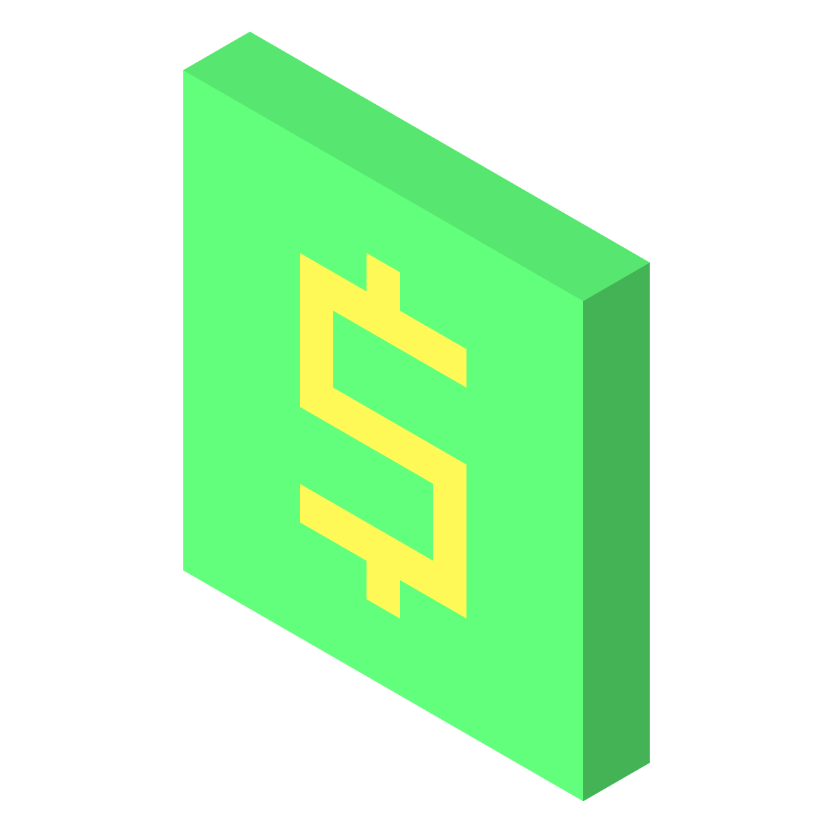 isometric color style bank icon