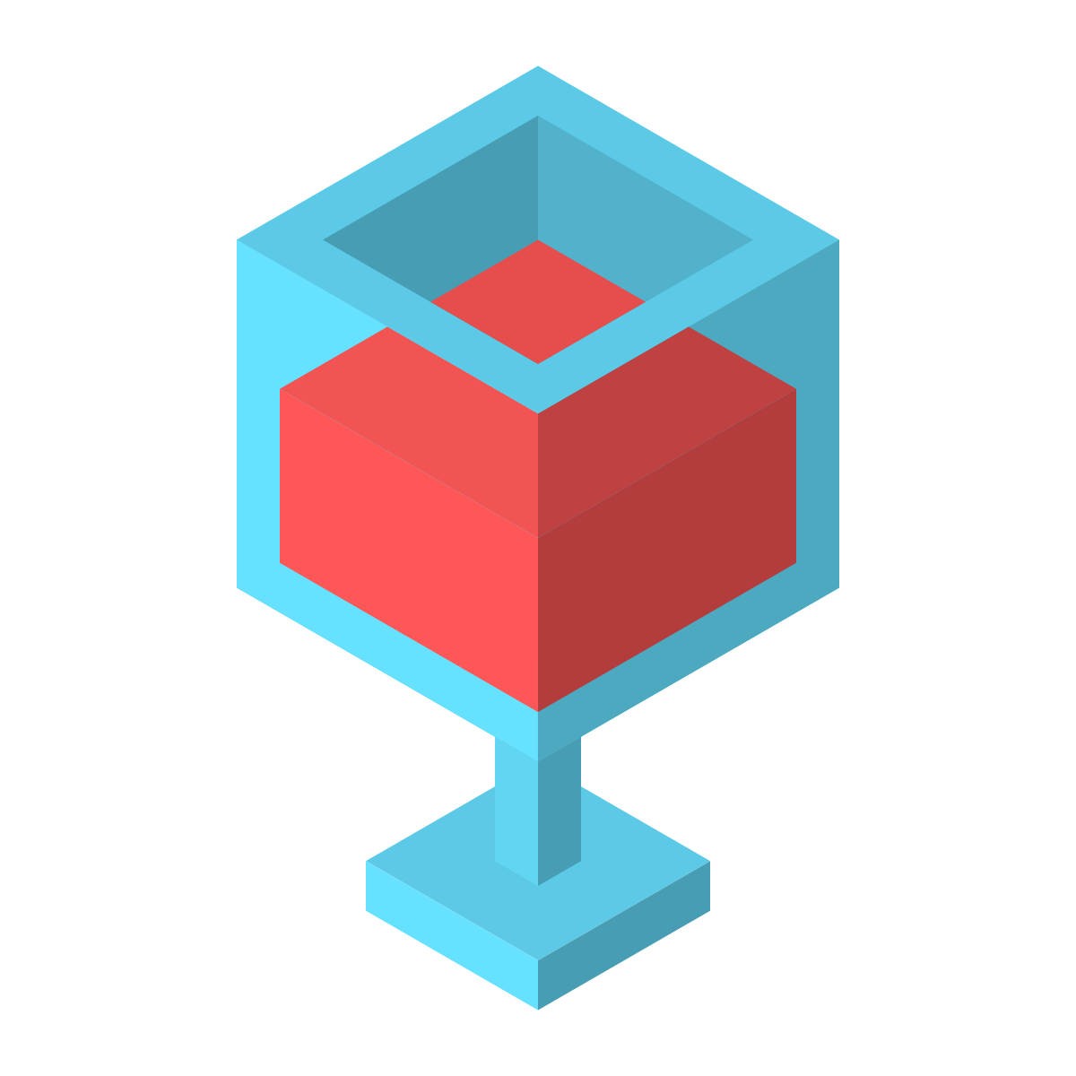 isometric color style bar icon