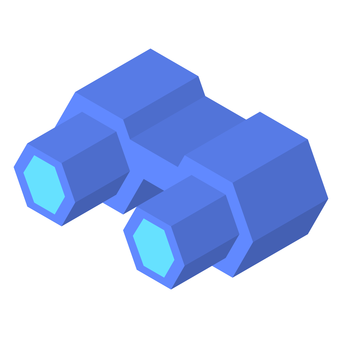 isometric color style binoculars icon
