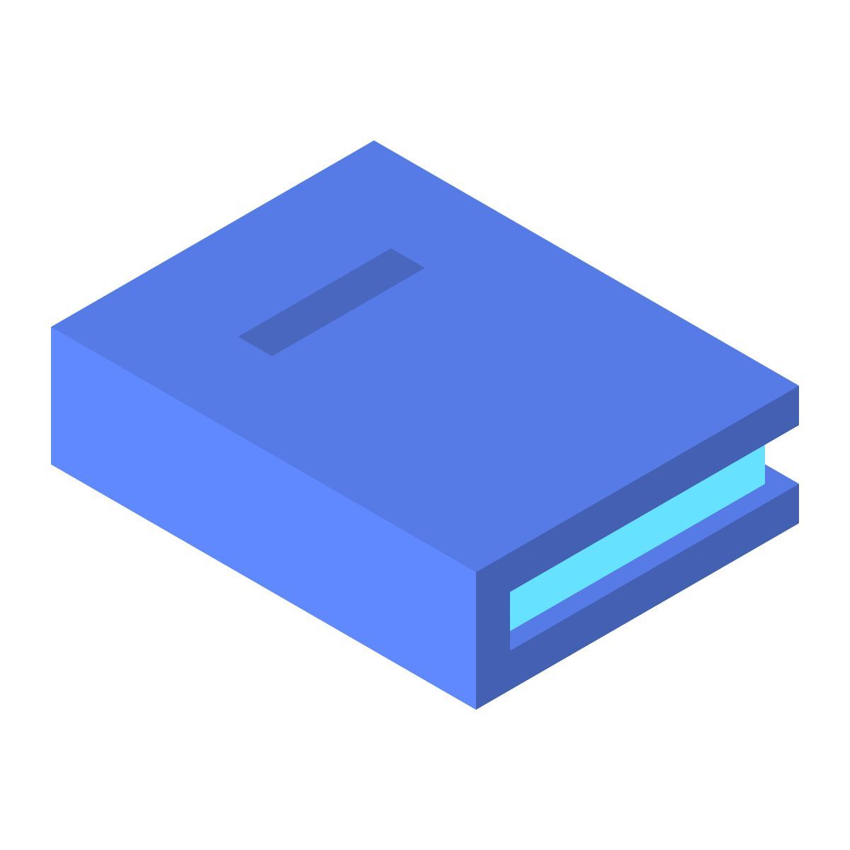 isometric color style libro icon