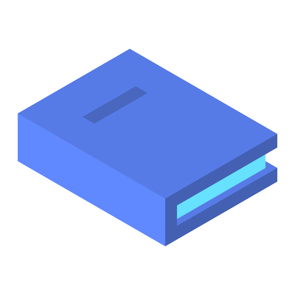 isometric color style book icon
