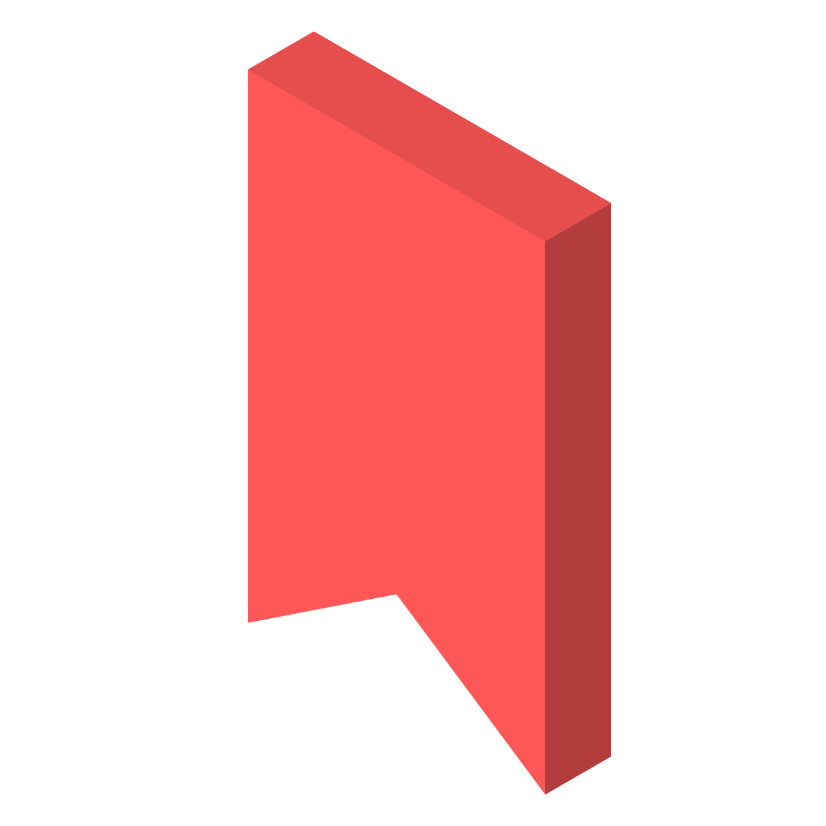 isometric color style bookmark ribbon icon