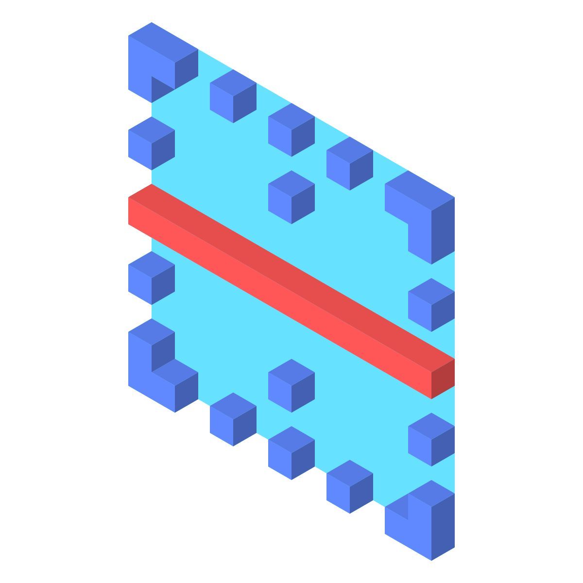 isometric color style 边境水平 icon