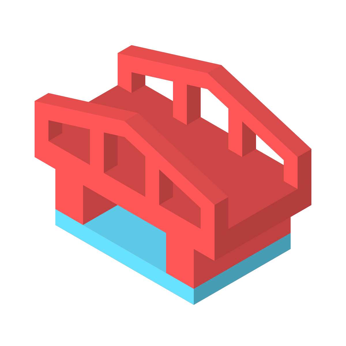 isometric color style bridge icon