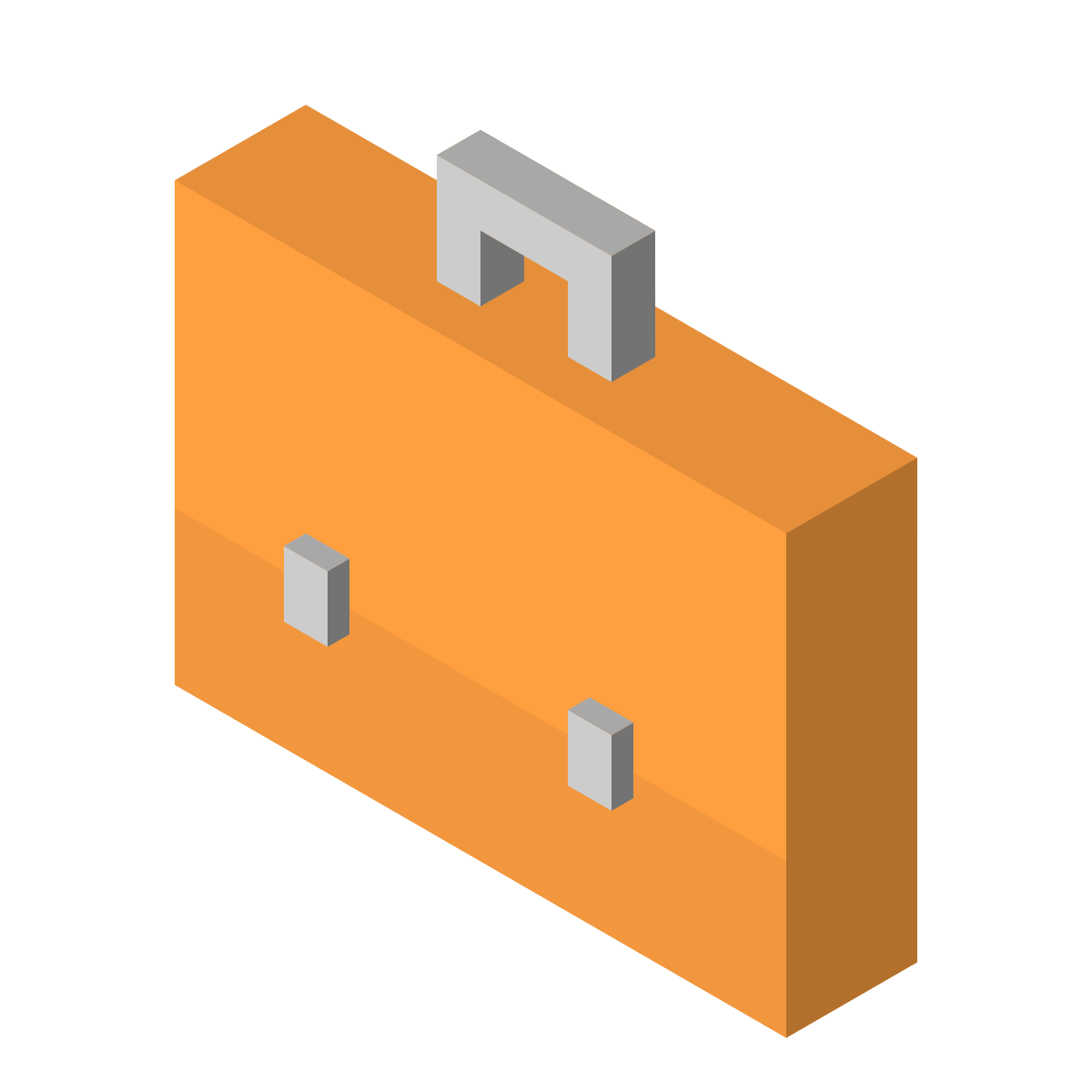 isometric color style briefcase icon