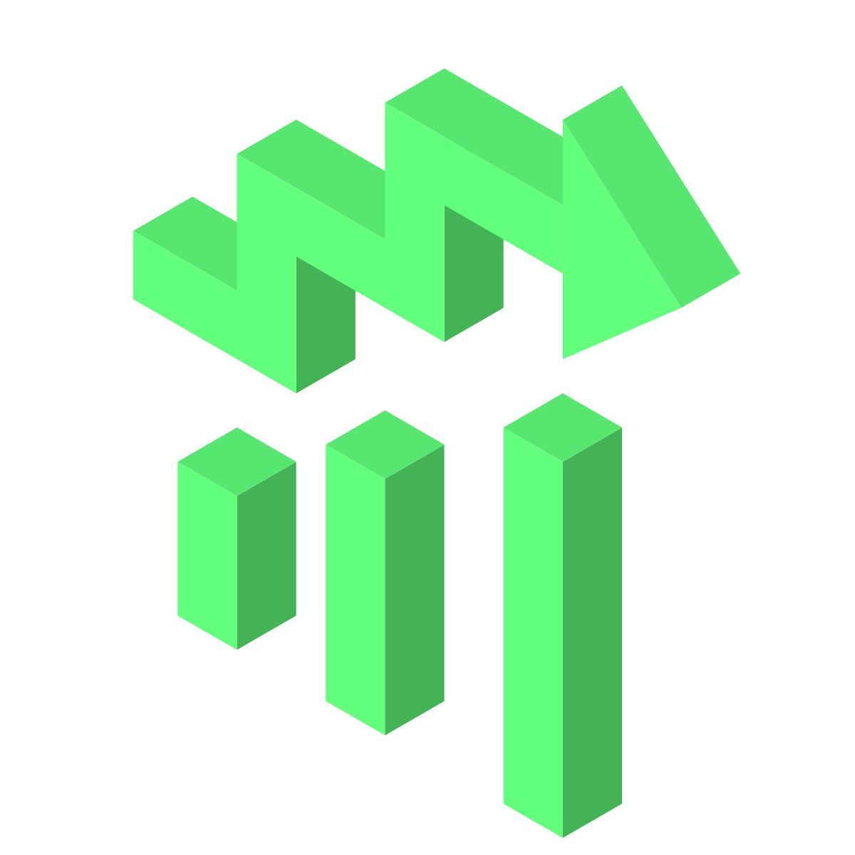 isometric color style em alta icon