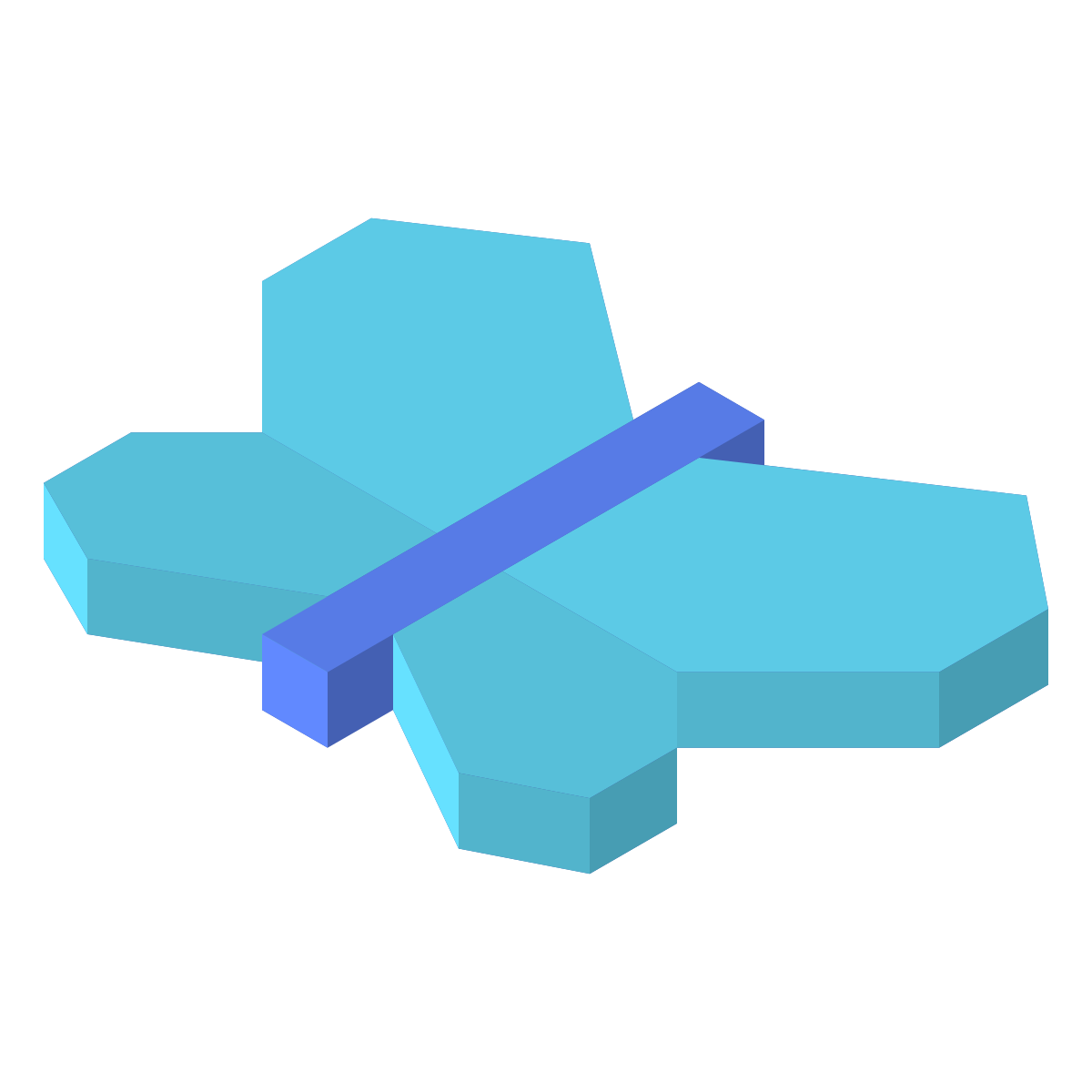 isometric color style butterfly icon