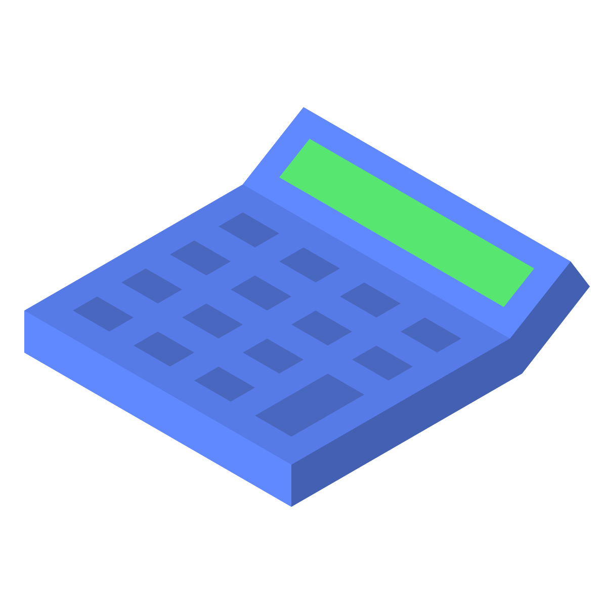 isometric color style calculator icon