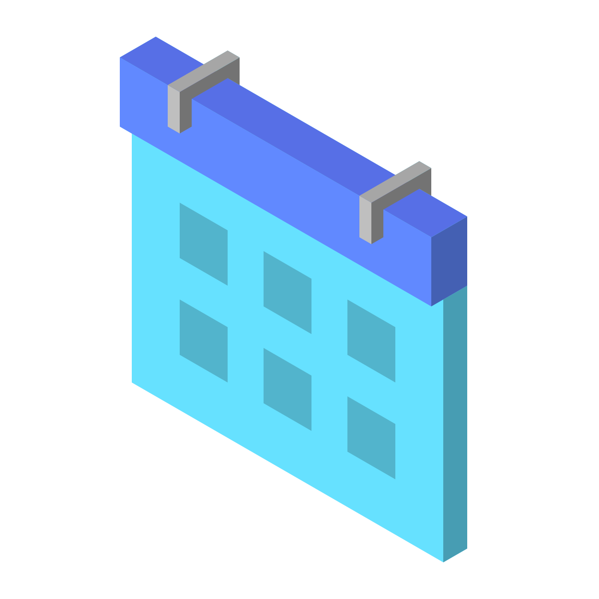 isometric color style calendar icon