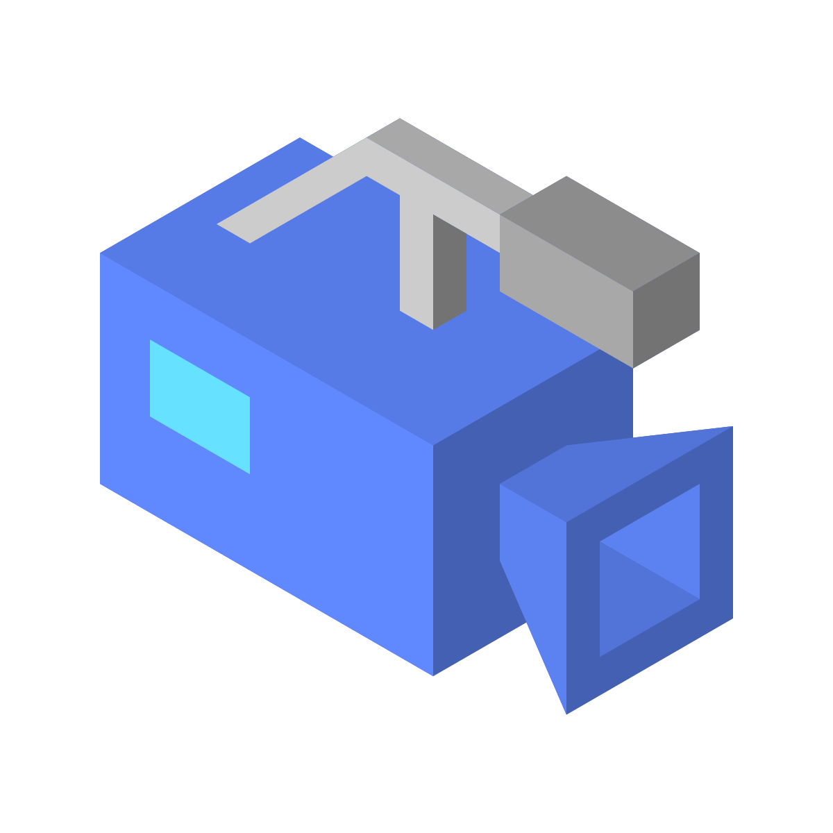 isometric color style camcorder pro icon