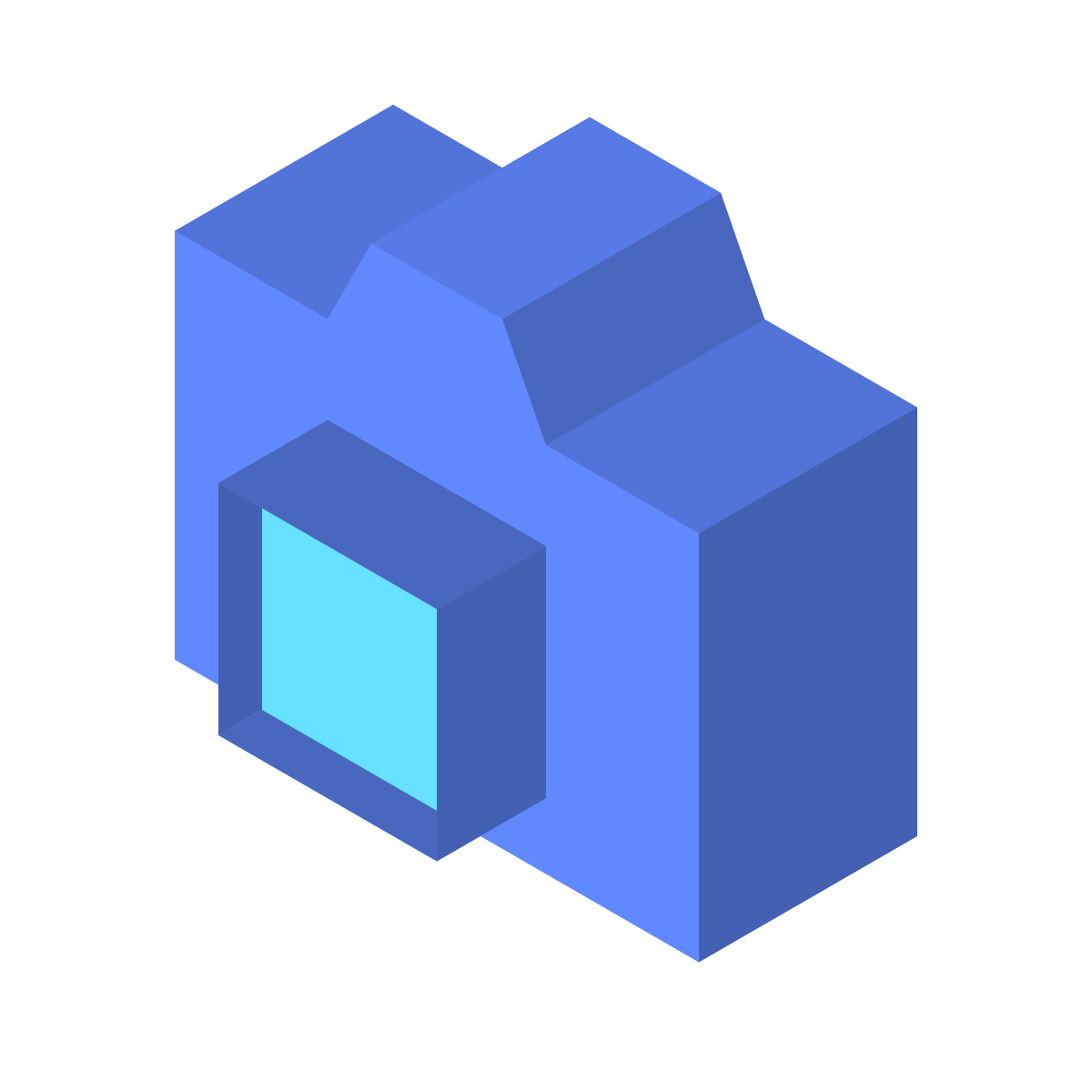 isometric color style camera icon
