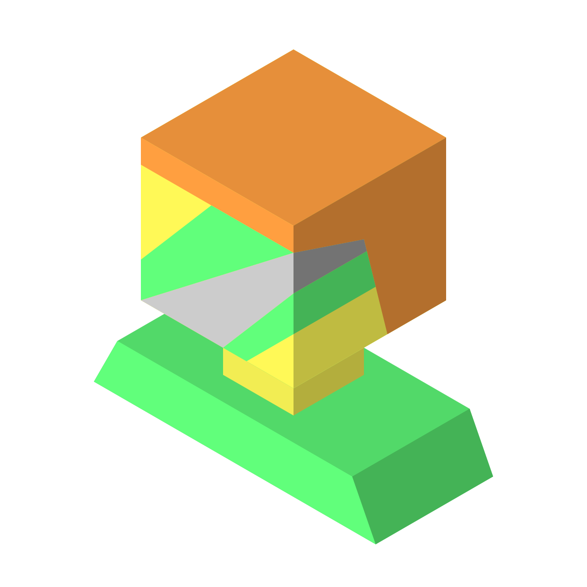 isometric color style camo cream icon