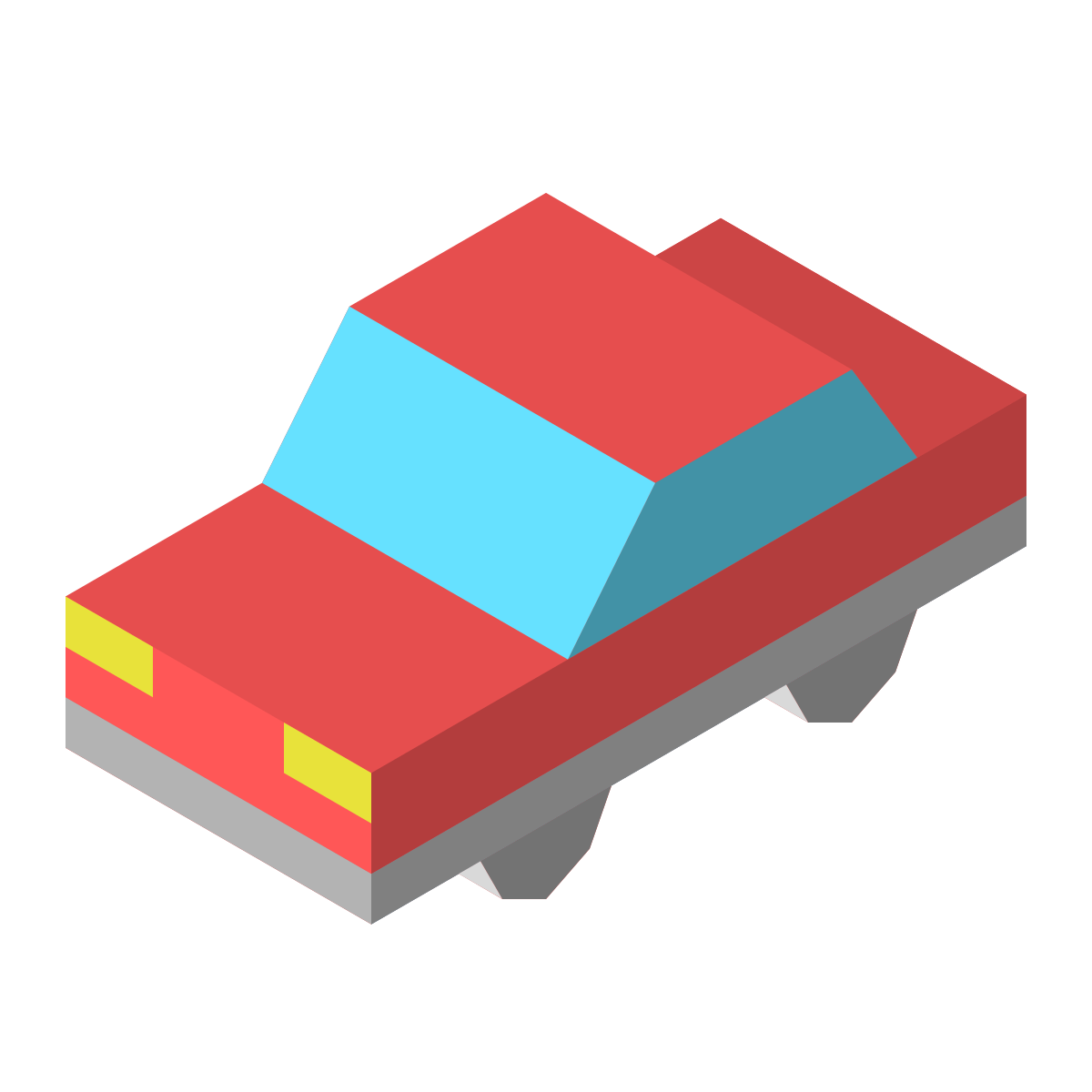 isometric color style car icon