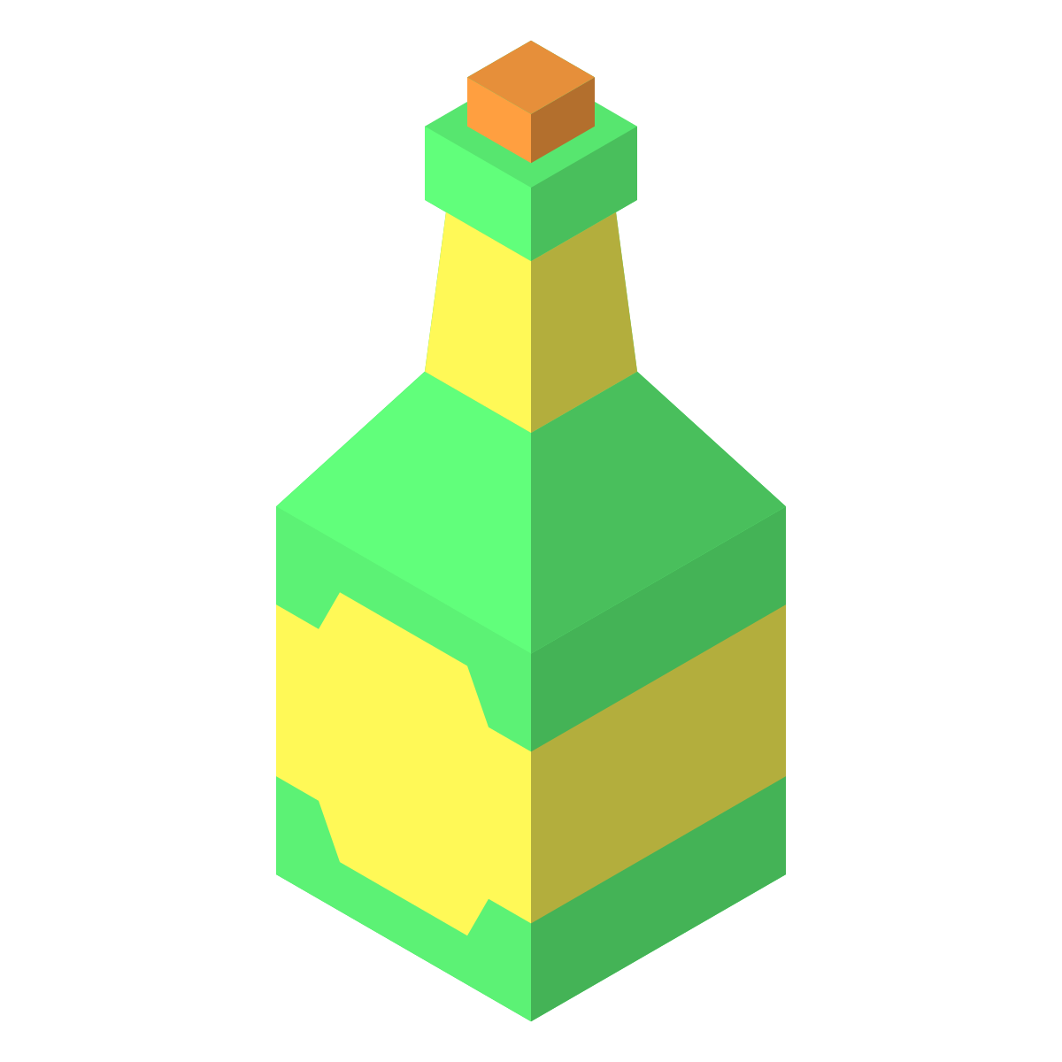 isometric color style champagne bottle icon