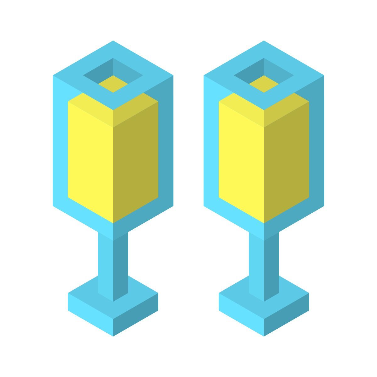 isometric color style 샴페인 icon