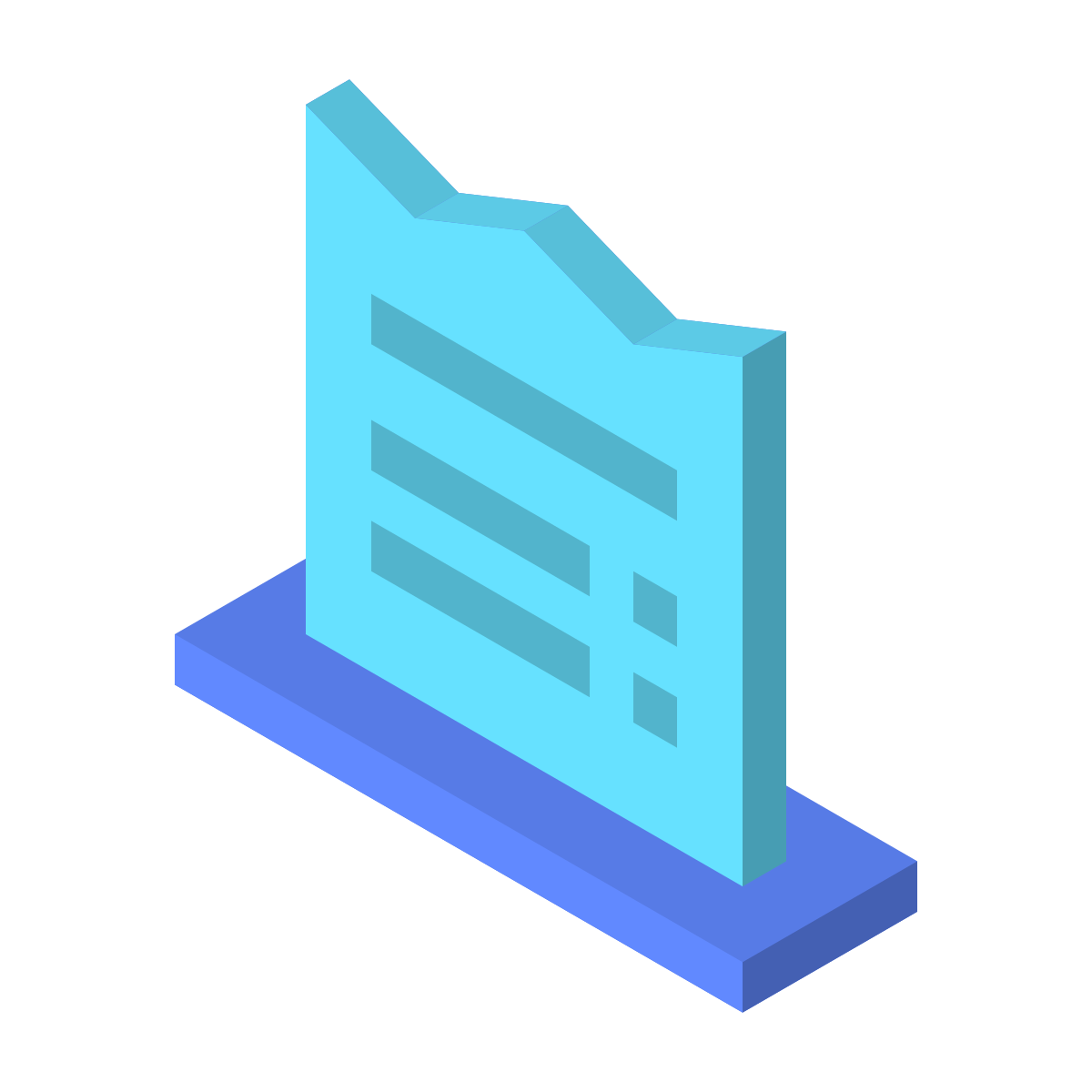 isometric color style check icon