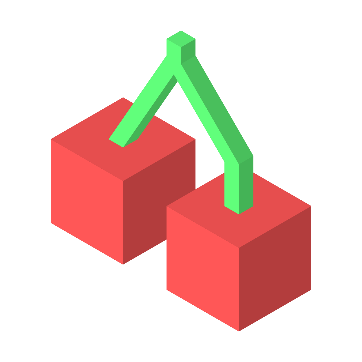 isometric color style cherry icon