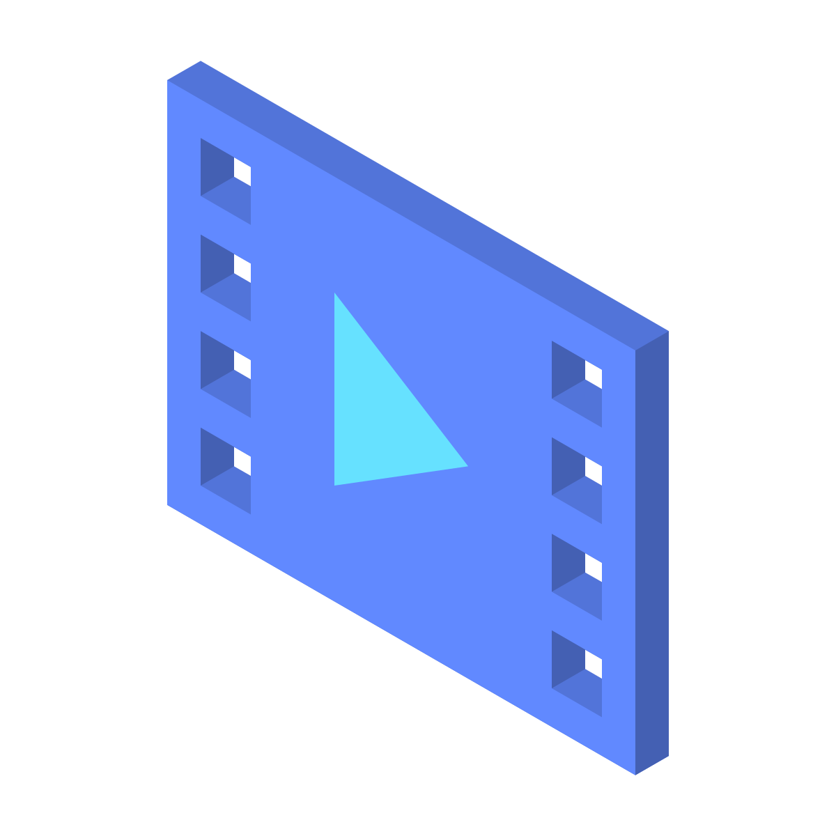 isometric color style cinema  icon