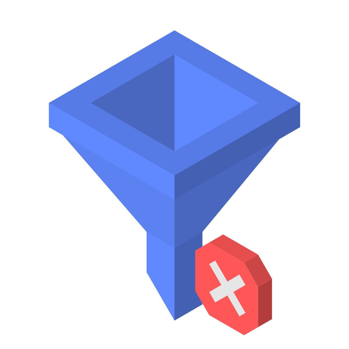 isometric color style azzerare i filtri icon