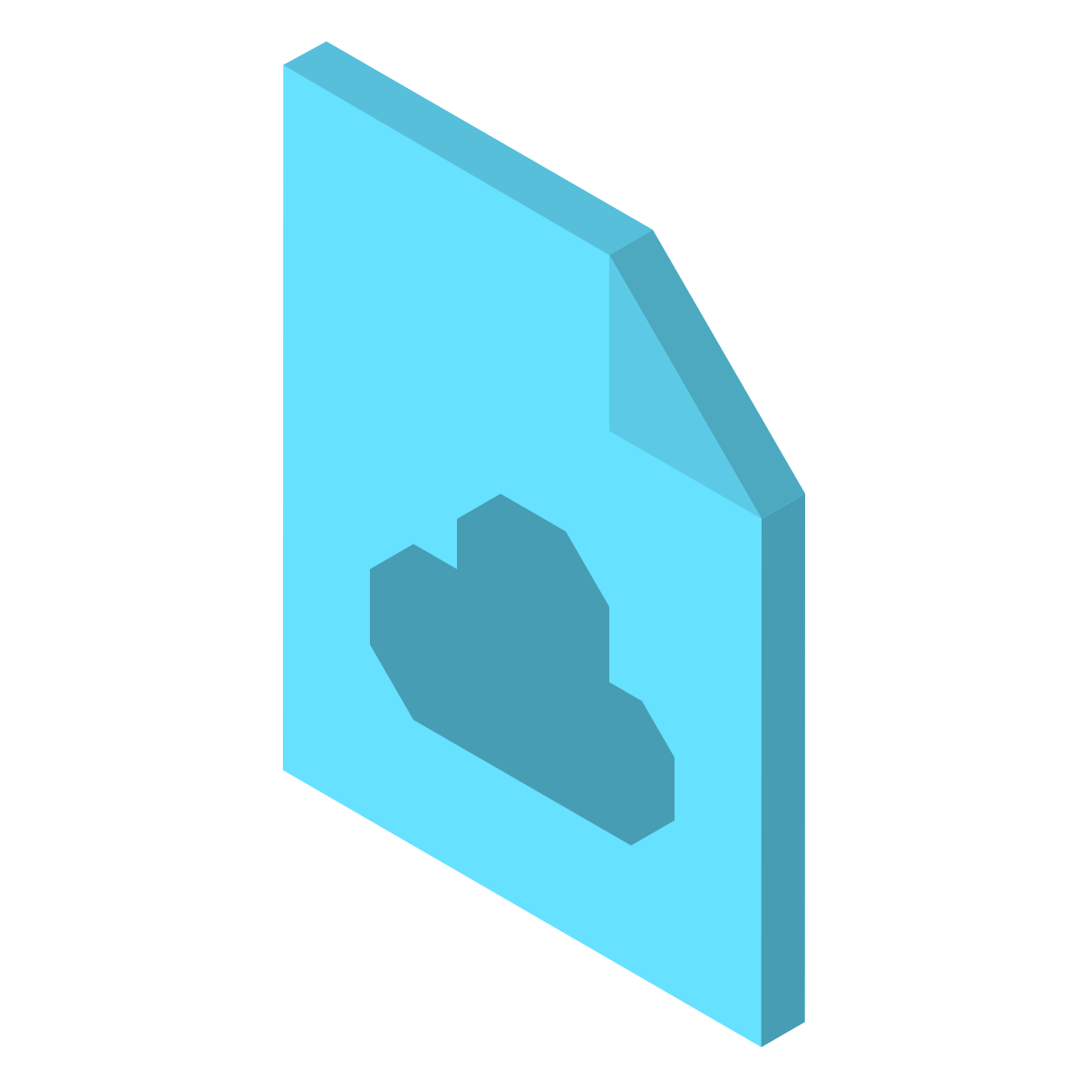 isometric color style cloud file icon