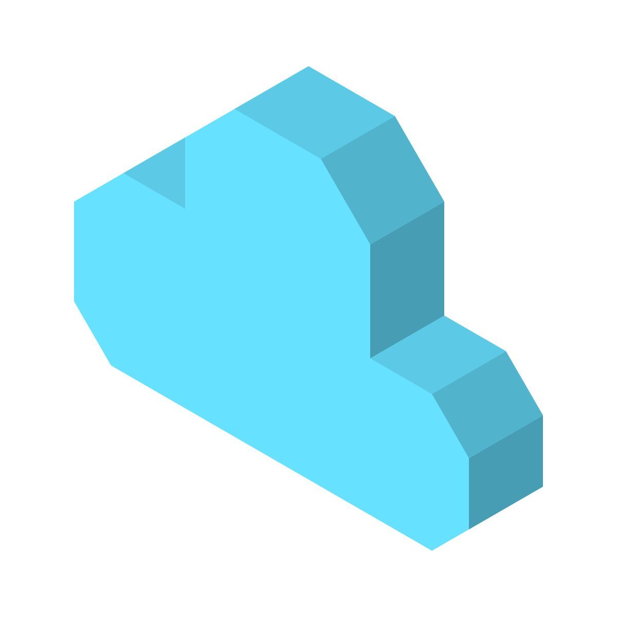 isometric color style cloud icon