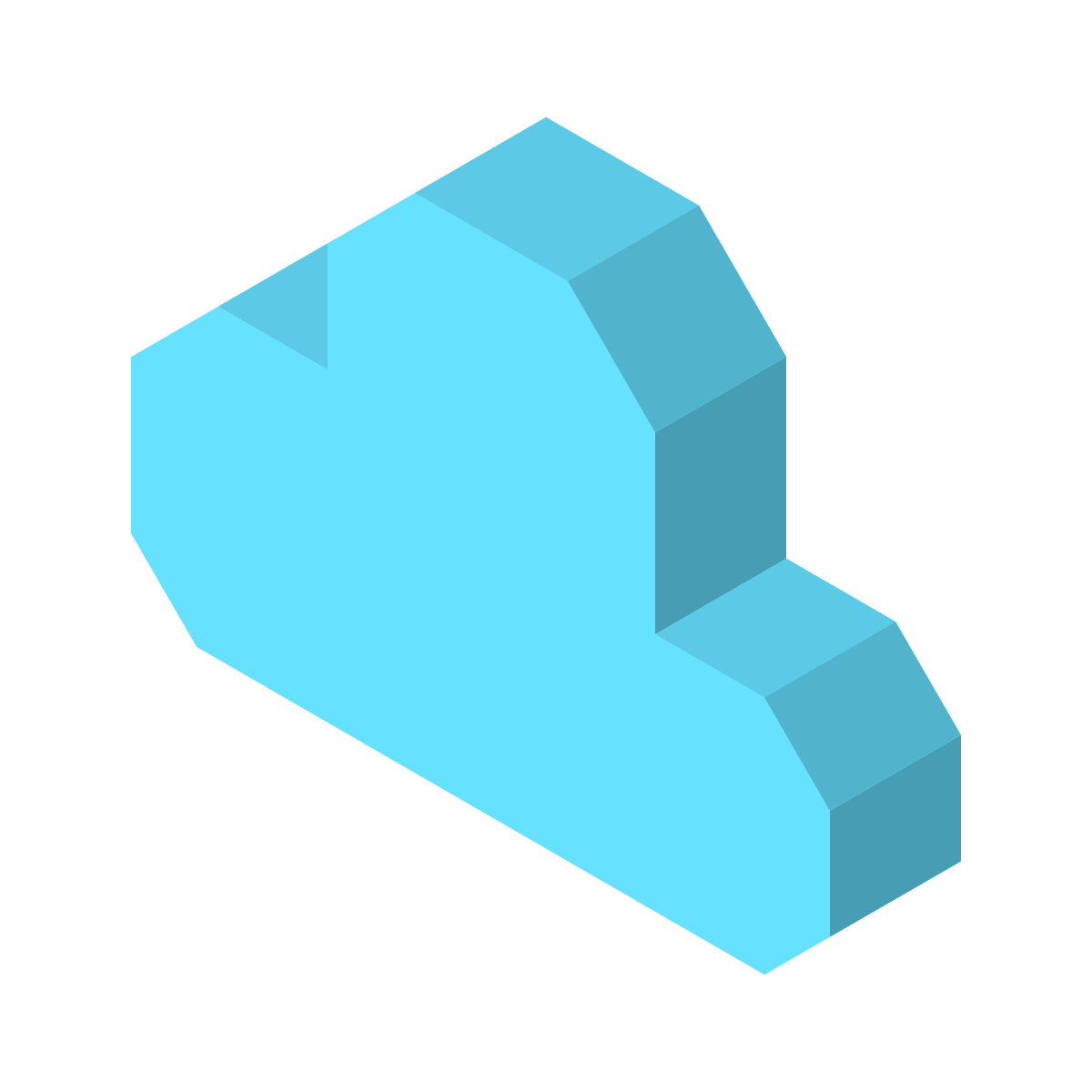 isometric color style cloud icon