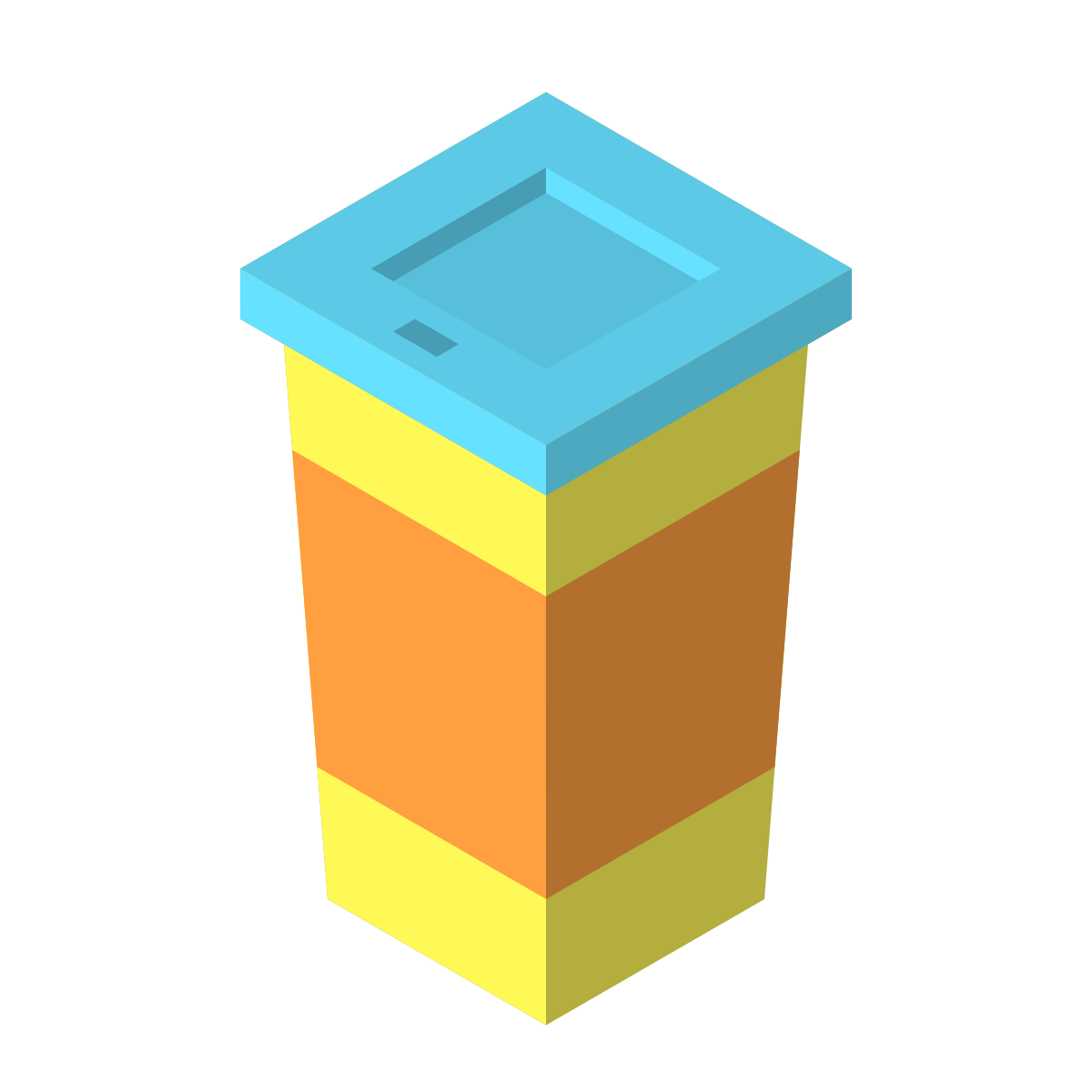 isometric color style coffee to go icon
