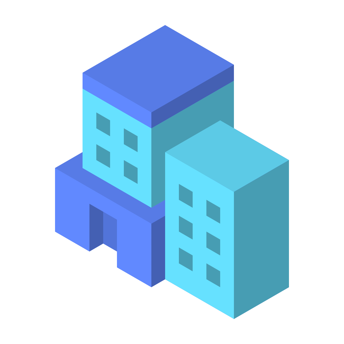 isometric color style company icon
