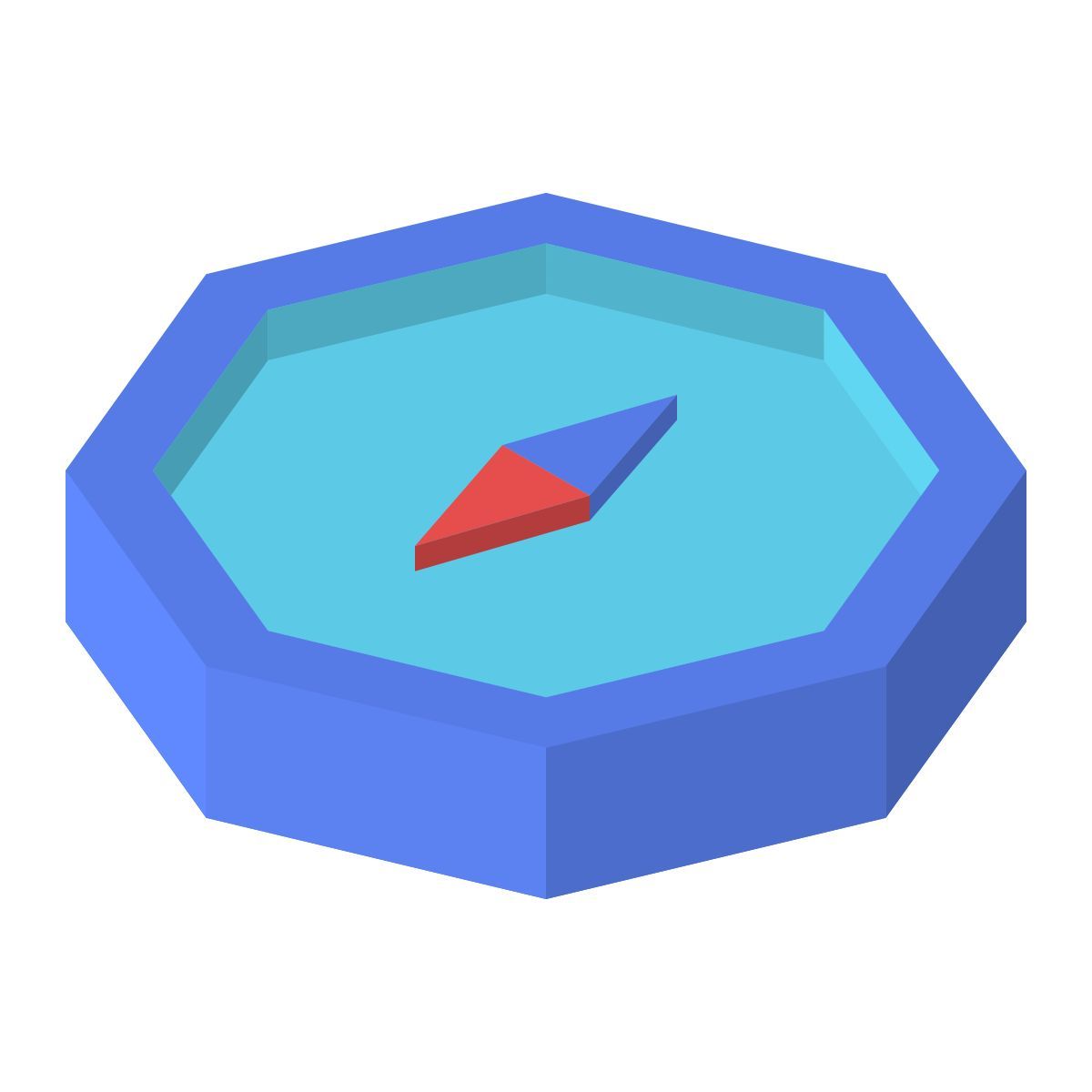 isometric color style bussola icon
