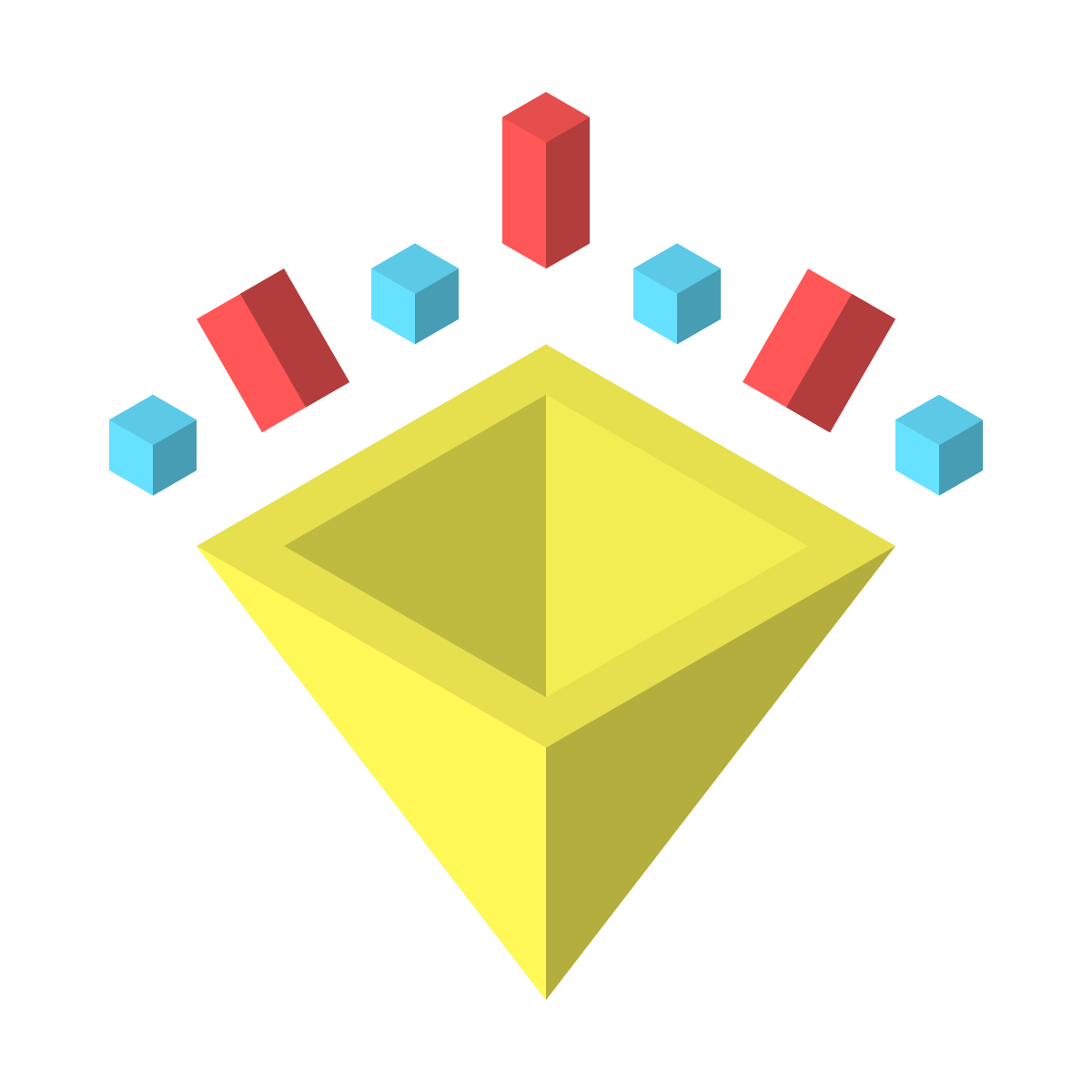 isometric color style confetti icon