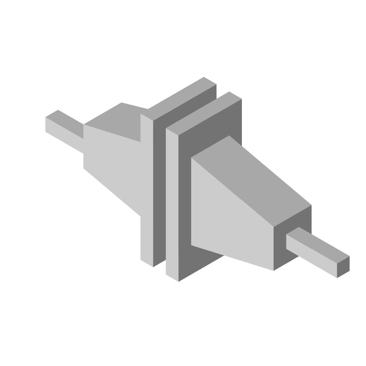 isometric color style connected icon