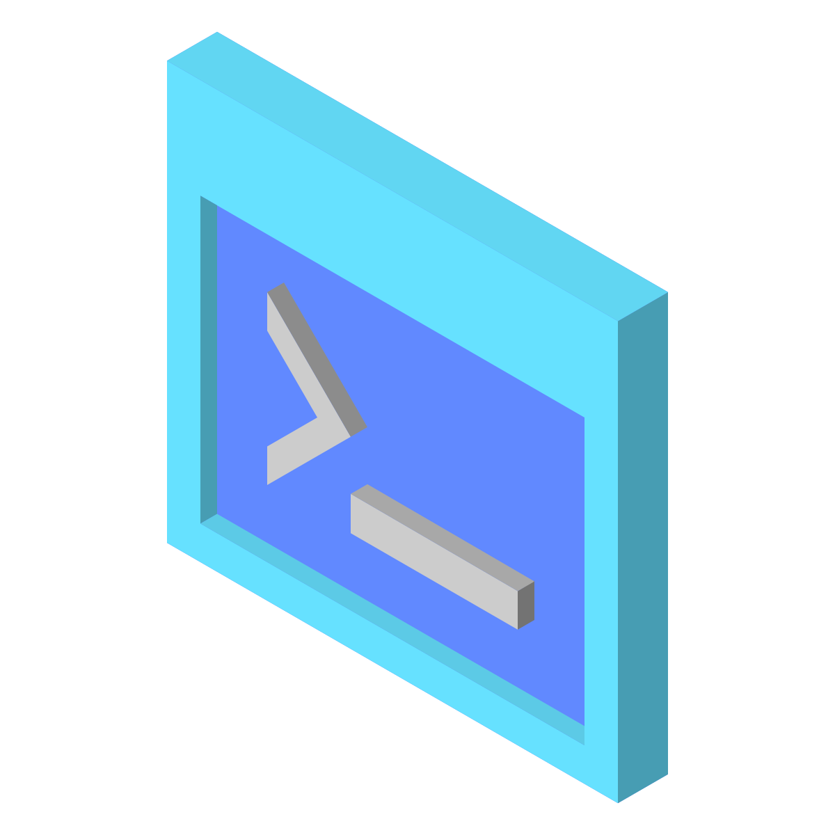 isometric color style console icon