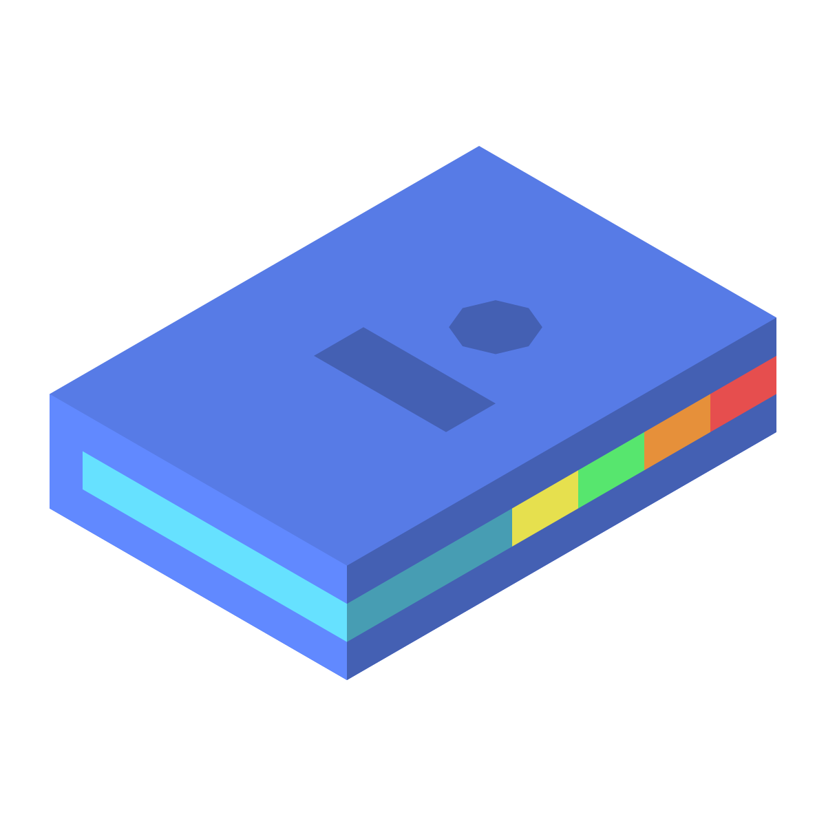 isometric color style contacts icon