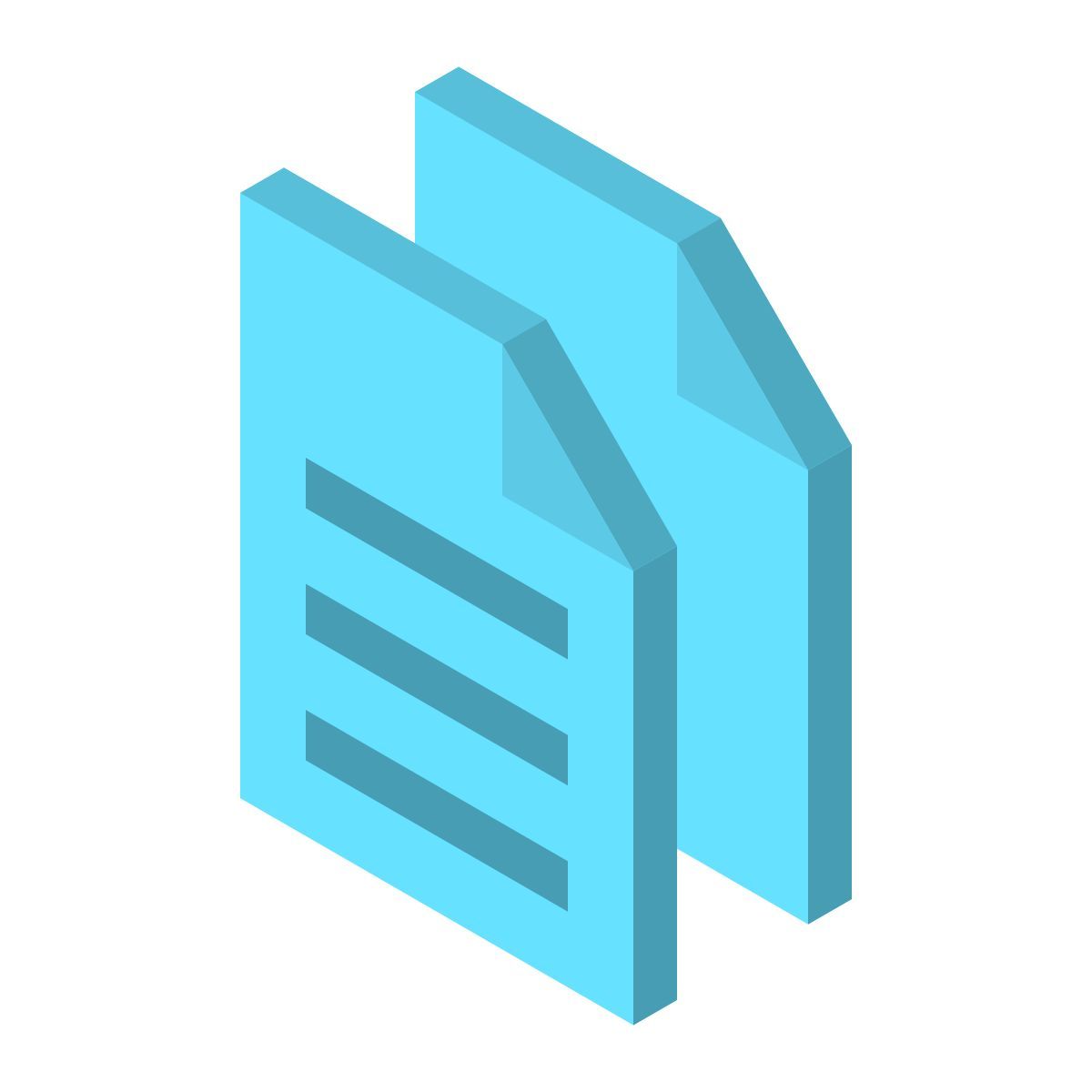 isometric color style copy icon