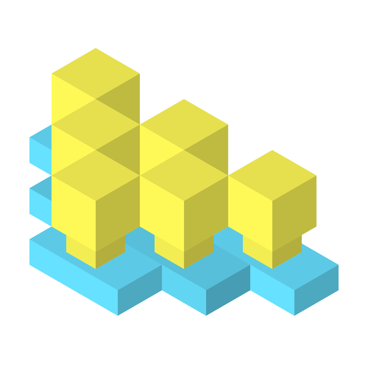 isometric color style crowd icon